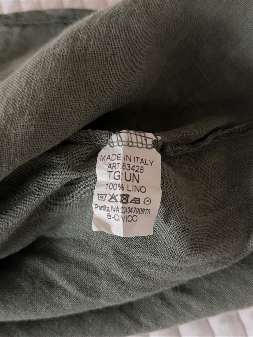 Italian Linen Button Back Top - O/S - Picture 6 of 6